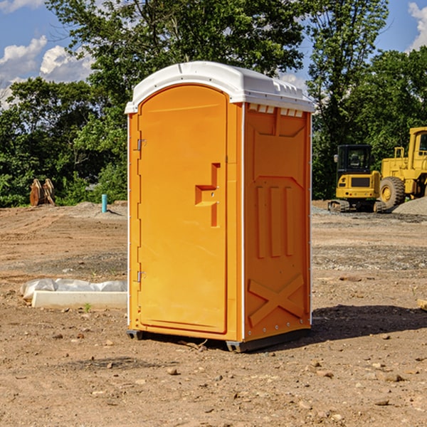 how often are the portable restrooms cleaned and serviced during a rental period in Eddyville